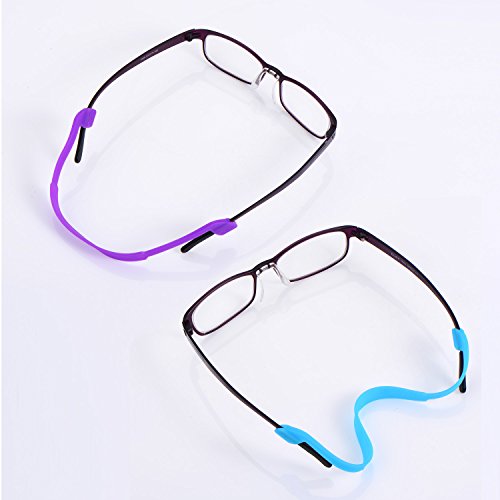 10 Piezas Correa de Gafas de Silicona Cordones de Gafas Retenedor de Gafas de Sol Cuerda de Gafas Antideslizante para los Niños, 10 Colores