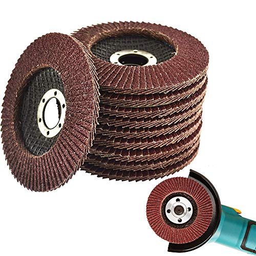 10 piezas de discos de láminas SUNSHINETEK Rueda de láminas de óxido de aluminio de 100 mm Disco de pulido de aletas de grano 60 para discos de lijado de amoladora angular/Disco de aletas 10 piezas de discos de láminas SUNSHINETEK Rueda de láminas de óxido de aluminio de 100 mm Disco de pulido de aletas de grano 60 para discos de lijado de amoladora angular/Disco de aletas