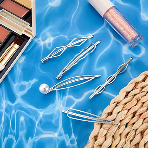 10 Piezas Pinzas de Pelo de Metal Geométricas Pasador de Pelo Minimalista y Delicado Accesorios de Pelo de Metal para Mujer Accesorios de Tocado, 5 Estilos (Plata) 10 Piezas Pinzas de Pelo de Metal Geométricas Pasador de Pelo Minimalista y Delicado Accesorios de Pelo de Metal para Mujer Accesorios de Tocado, 5 Estilos (Plata)