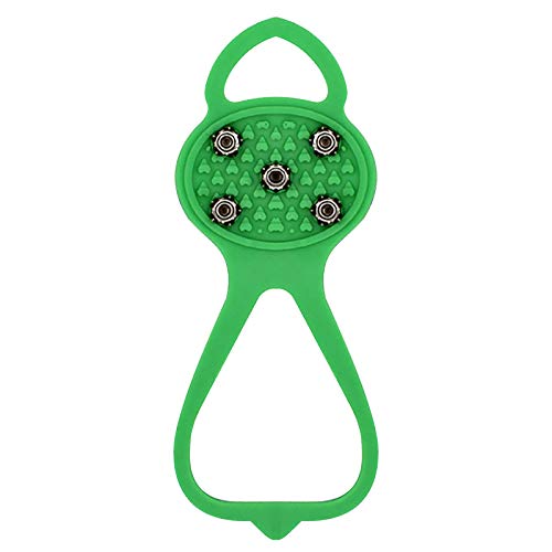 10-Stud Ice Snow Grippers, antideslizantes Pinzas de hielo de invierno Universal Slip-On Stretch Fit Snow & Ice Spikes Tacos de tracción para nieve Crampones (puños, crampones, tacos)