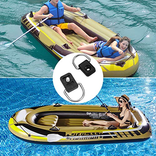 10 Unids Kayak D Ring, Boat Rigging D Anillo Seguridad Tie Down Loop Accesorios de la Cubierta con Tornillos M6 para Canoa Kayak Barco Pesca Vela