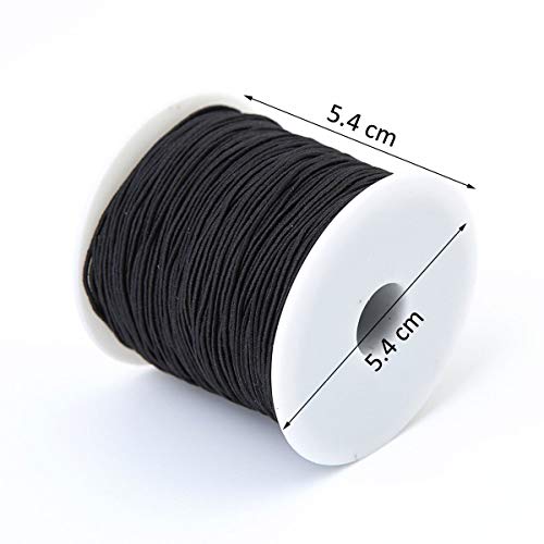 100 metros 0.8mm negro elástico elástico rebordear hilo joyería pulsera artesanía fabricación cordón alambre