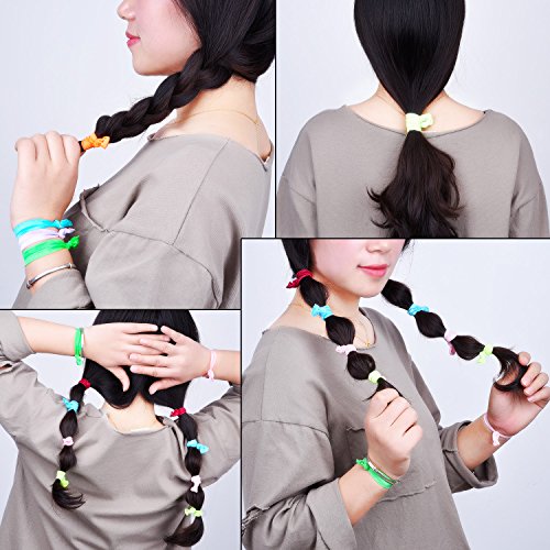 100 Piezas Cinta Elástica de Pelo Goma de Pelo sin Pliegues Coletero Banda de Pelo para Chicas Mujeres y Niñas (Multicolor A) 100 Piezas Cinta Elástica de Pelo Goma de Pelo sin Pliegues Coletero Banda de Pelo para Chicas Mujeres y Niñas (Multicolor A)