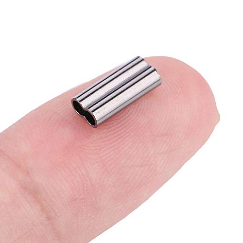 100 piezas de manguitos de engarzado de doble barril, manguito de doble barril manguitos de cable de alambre manga de bucle de engarzado de cobre línea de pesca conectores de tubo aparejos(1.2mm*10mm) 100 piezas de manguitos de engarzado de doble barril, manguito de doble barril manguitos de cable de alambre manga de bucle de engarzado de cobre línea de pesca conectores de tubo aparejos(1.2mm*10mm)