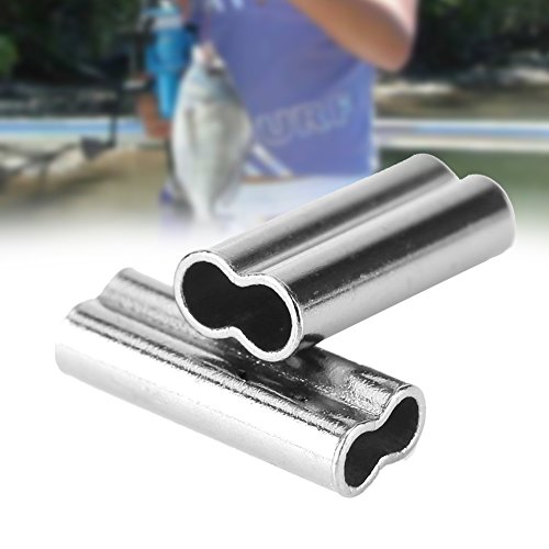 100 piezas de manguitos de engarzado de doble barril, manguito de doble barril manguitos de cable de alambre manga de bucle de engarzado de cobre línea de pesca conectores de tubo aparejos(1.2mm*10mm) 100 piezas de manguitos de engarzado de doble barril, manguito de doble barril manguitos de cable de alambre manga de bucle de engarzado de cobre línea de pesca conectores de tubo aparejos(1.2mm*10mm)