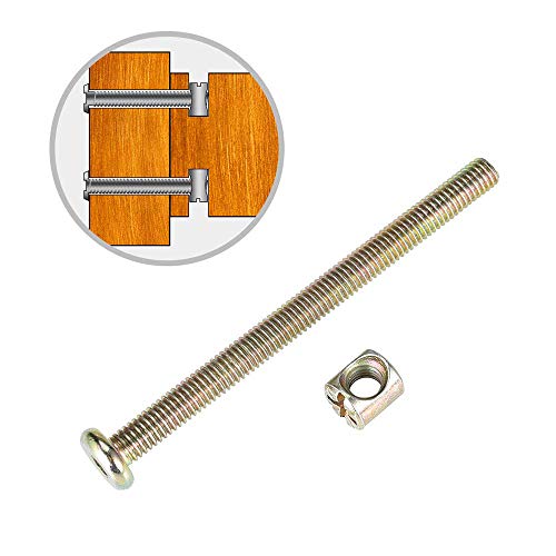 100 pz. M6 Tornillos de tuercas de barril, M6 x 40/50/60/70/70/80 mm, tornillos cilíndricos, kit de surtido de tuercas, para muebles de cunas, camas, cunas y sillas 100 pz. M6 Tornillos de tuercas de barril, M6 x 40/50/60/70/70/80 mm, tornillos cilíndricos, kit de surtido de tuercas, para muebles de cunas, camas, cunas y sillas