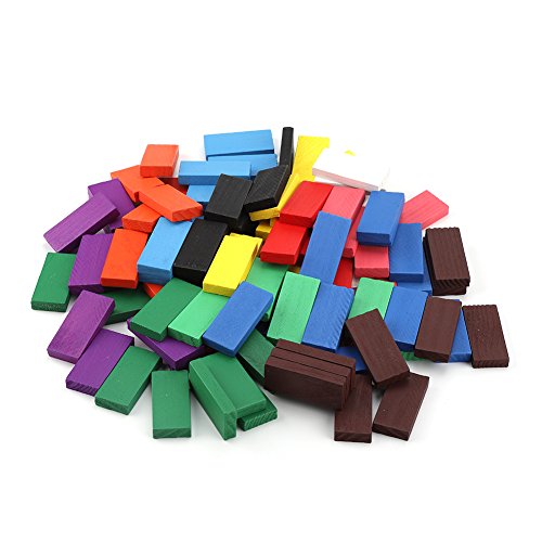 100 Unids Bloque de Domino de Madera Set Niños Edificio Educativo Temprano Juego de Diversión Domino Racing Toy Regalo de Cumpleaños para Niños Niños Niñas