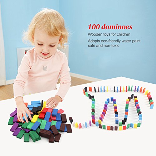 100 Unids Bloque de Domino de Madera Set Niños Edificio Educativo Temprano Juego de Diversión Domino Racing Toy Regalo de Cumpleaños para Niños Niños Niñas 100 Unids Bloque de Domino de Madera Set Niños Edificio Educativo Temprano Juego de Diversión Domino Racing Toy Regalo de Cumpleaños para Niños Niños Niñas
