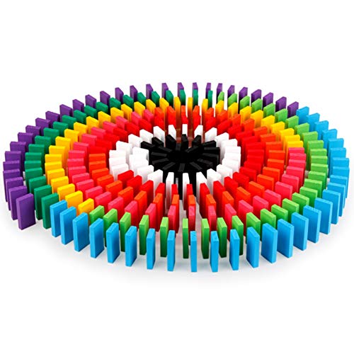 100 Unids Bloque de Domino de Madera Set Niños Edificio Educativo Temprano Juego de Diversión Domino Racing Toy Regalo de Cumpleaños para Niños Niños Niñas