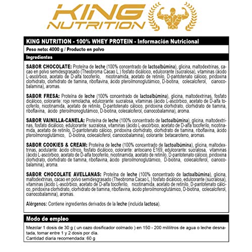 100% Whey Protein 4 kg King Nutrition Proteina Concetrada 80% Cookies and Cream 100% Whey Protein 4 kg King Nutrition Proteina Concetrada 80% Cookies and Cream