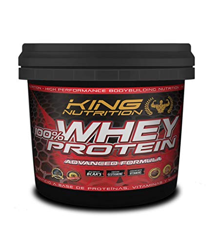 100% Whey Protein 4 kg King Nutrition Proteina Concetrada 80% Cookies and Cream