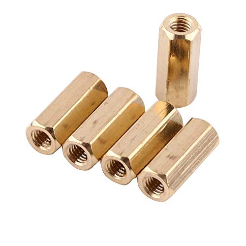 100pcs M3 Aislador Femenino de Latón Separador Hexagonal de Latón Separadores Roscados DIY para Placa Madre Separador de Aislamiento para Placa de PWB(M3*10) 100pcs M3 Aislador Femenino de Latón Separador Hexagonal de Latón Separadores Roscados DIY para Placa Madre Separador de Aislamiento para Placa de PWB(M3*10)