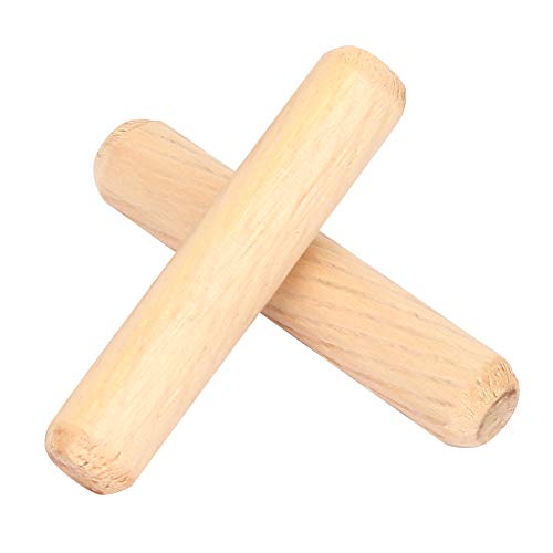 100Pcs Pasadores de Madera,M6 M8 M10 Tacos de Madera Redondos con Estrías con Extremos Biselados para Construcción de Juntas de Madera Fuerte(8 * 40mm)