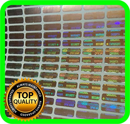 1050 Holograma etiquetas, sello, garantía, adhesivo Tamper Evident 12 x 4 mm 1050 Holograma etiquetas, sello, garantía, adhesivo Tamper Evident 12 x 4 mm