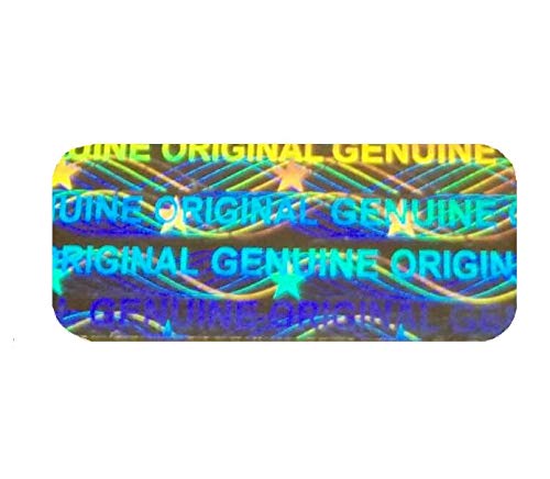 1050 Holograma etiquetas, sello, garantía, adhesivo Tamper Evident 12 x 4 mm