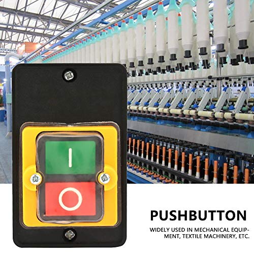 10A Interruptor de botón de encendido/apagado a prueba de agua Botón pulsador utilizado en maquinaria mecánica para equipos textiles AC220V / 380V