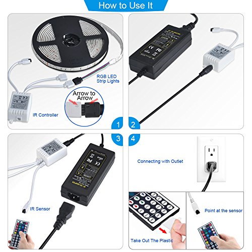 10M RGB Tira de LED 12V con Chip SMD 5050, ESEYE IP65 Impermeable Flexibles Multicolor 300 LEDs Strip Tiras Con Mando a Distancia y Adaptador Corriente Luce de LEDPara TV/Fiestas/Luz Ambiental 10M RGB Tira de LED 12V con Chip SMD 5050, ESEYE IP65 Impermeable Flexibles Multicolor 300 LEDs Strip Tiras Con Mando a Distancia y Adaptador Corriente Luce de LEDPara TV/Fiestas/Luz Ambiental