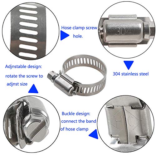 10PCS Mordazas para Tuberías 18-32mm Abrazadera de Manguera Ajustable Clip de Tubo de Worm Drive Engranaje Abrazaderas de Tornillo Sinfín Metálico 10PCS Mordazas para Tuberías 18-32mm Abrazadera de Manguera Ajustable Clip de Tubo de Worm Drive Engranaje Abrazaderas de Tornillo Sinfín Metálico