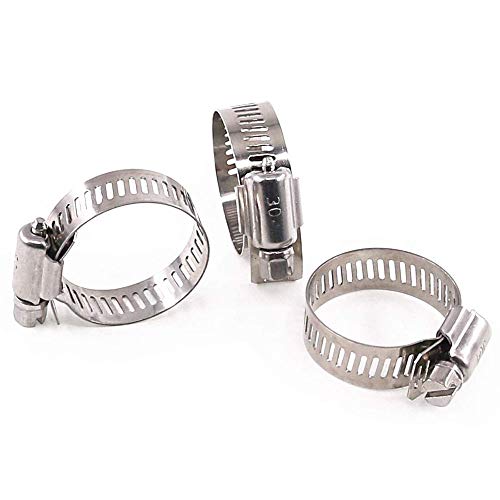 10PCS Mordazas para Tuberías 18-32mm Abrazadera de Manguera Ajustable Clip de Tubo de Worm Drive Engranaje Abrazaderas de Tornillo Sinfín Metálico