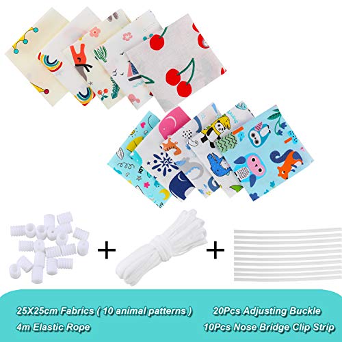 10Piezas Tela de Algodón Patchwork, Tela de Estampada Flores de Costura de Material Textil Manualidades Retales Algodón con cinta elástica e puente de la nariz para Coser DIY(25x25cm Dibujos animados) 10Piezas Tela de Algodón Patchwork, Tela de Estampada Flores de Costura de Material Textil Manualidades Retales Algodón con cinta elástica e puente de la nariz para Coser DIY(25x25cm Dibujos animados)