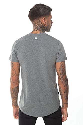 11 Degrees Camiseta Core Muscle Fit para hombre, color gris oscuro 11 Degrees Camiseta Core Muscle Fit para hombre, color gris oscuro