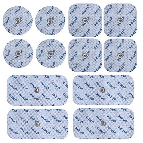 12 Electrodos - Set mixto - para su aparato TENS EMS electroestimulador VITALCONTROL & Beurer - axion 12 Electrodos - Set mixto - para su aparato TENS EMS electroestimulador VITALCONTROL & Beurer - axion