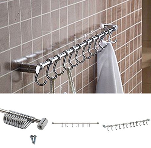 12 ganchos para barra de utensilios de cocina. De acero inoxidable 12 ganchos para barra de utensilios de cocina. De acero inoxidable