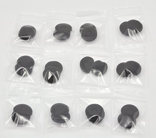 12 par (24 Piezas) Espuma Almohadillas Auriculares de Repuesto Esponja Fundas para Auricular (Negro)