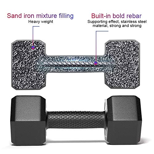 12KG Un par de Mancuernas, Mancuernas Deportes Hexágono Conjunto, Gimnasio Hexagonal con Mancuernas Set, Levantamiento de Pesas en casa Ejercicio XZZ 12KG Un par de Mancuernas, Mancuernas Deportes Hexágono Conjunto, Gimnasio Hexagonal con Mancuernas Set, Levantamiento de Pesas en casa Ejercicio XZZ