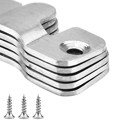 12pcs Colgar Cuadros, 45x20mm inoxidable Acero Pared Soporte de imagen,Oculto Enclavamiento Hebilla,Clip Z Enclavamiento Muebles Conector para Colgar y Marcos de Fotos Espejo