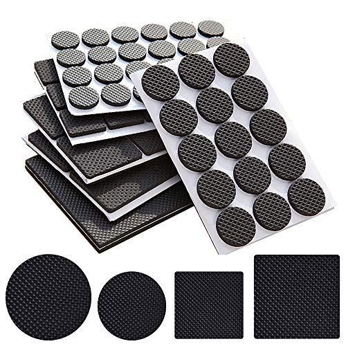 156 piezas de almohadillas de pies ligeras antideslizantes para muebles,Alfombrillas antideslizantes para mesas y sillas,Protectores de piso de muebles para muebles Keep in Place