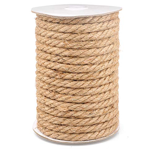 15M Cuerda de Cáñamo 10mm Cuerda de Yute Gruesa para Manualidades,Decoración,Jardinería,Gato Rascarse 15M Cuerda de Cáñamo 10mm Cuerda de Yute Gruesa para Manualidades,Decoración,Jardinería,Gato Rascarse