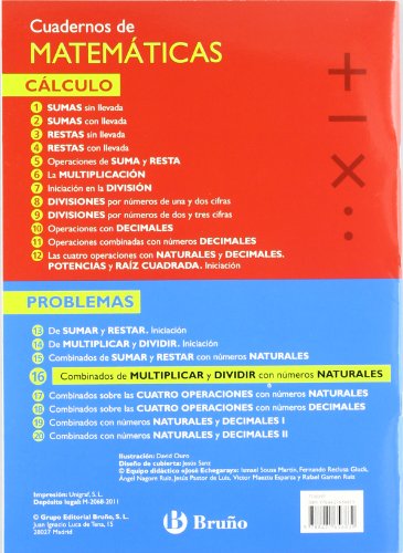16 Problemas combinados de multiplicar y dividir con naturales (Castellano - Material Complementario - Cuadernos De Matemáticas) - 9788421656839 16 Problemas combinados de multiplicar y dividir con naturales (Castellano - Material Complementario - Cuadernos De Matemáticas) - 9788421656839
