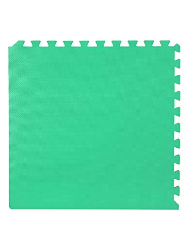 16 x Verde Colchonetas , Suelo Para Gimnasio, EVA Puzzle 60cm x 60cm x12mm Con Reverso Antideslizante, Certificacion Libre De Toxicos