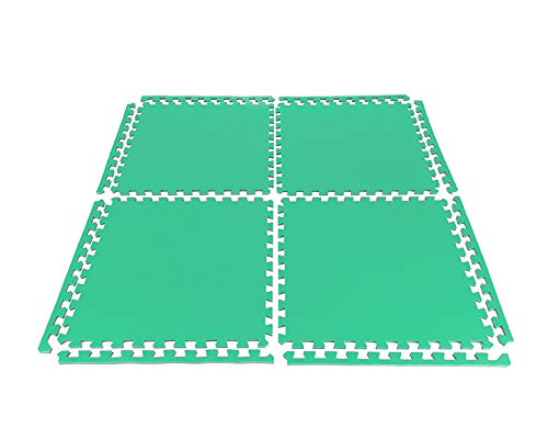 16 x Verde Colchonetas , Suelo Para Gimnasio, EVA Puzzle 60cm x 60cm x12mm Con Reverso Antideslizante, Certificacion Libre De Toxicos 16 x Verde Colchonetas , Suelo Para Gimnasio, EVA Puzzle 60cm x 60cm x12mm Con Reverso Antideslizante, Certificacion Libre De Toxicos