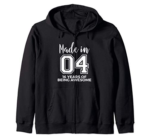 16º cumpleaños Nacido en 2004 ninos chicas regalo de 16 años Sudadera con Capucha 16º cumpleaños Nacido en 2004 ninos chicas regalo de 16 años Sudadera con Capucha