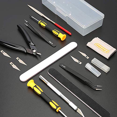 16pcs Kit de herramientas modelo Gundam de fabricación construcción de pasatiempos profesionales, juego de herramientas básicas de modelado, juego de manualidades paran modelos de Gundam, reparación 16pcs Kit de herramientas modelo Gundam de fabricación construcción de pasatiempos profesionales, juego de herramientas básicas de modelado, juego de manualidades paran modelos de Gundam, reparación