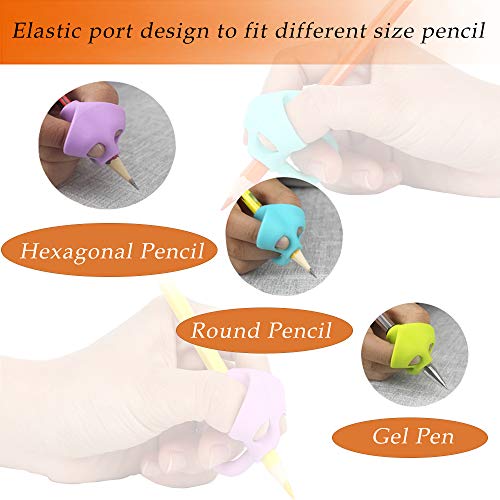16pz Portalápices Agarrador de Lapiz adaptador lapiz para niños, Creatiees Silicona Soporte de Lápiz de Niños Herramienta de Corrección de Postura de Escritura para Lápices los Niños Adultos