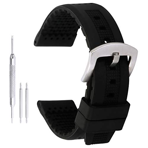 18 mm bandas de sustitución de silicio de goma negra dignas para los relojes inteligentes para mujer correas de silicona reloj deportivo