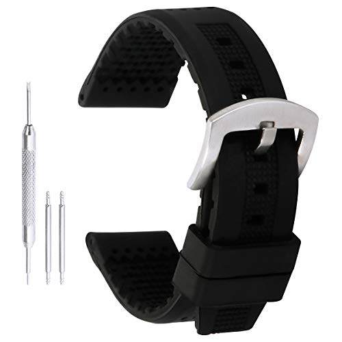 18 mm bandas de sustitución de silicio de goma negra dignas para los relojes inteligentes para mujer correas de silicona reloj deportivo 18 mm bandas de sustitución de silicio de goma negra dignas para los relojes inteligentes para mujer correas de silicona reloj deportivo