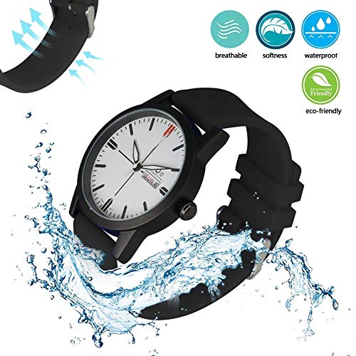 18mm duraderos correas de reloj de goma con hebilla ajustable pin reemplazo banda de silicona negro para los relojes