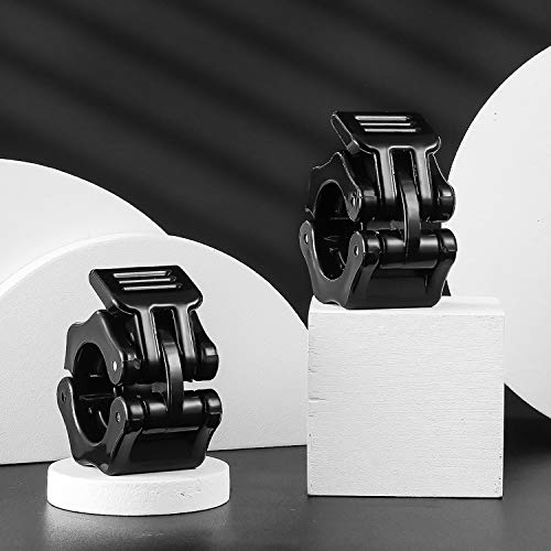 2 Abrazaderas de Barra de 1 Pulgada, Bloqueo de Liberación Rápida para Barra Estándar de 1 Pulgada de Diámetro Clips Collar de Placas de Peso para Halterofilia Entrenamiento Físico Culturismo (Negro) 2 Abrazaderas de Barra de 1 Pulgada, Bloqueo de Liberación Rápida para Barra Estándar de 1 Pulgada de Diámetro Clips Collar de Placas de Peso para Halterofilia Entrenamiento Físico Culturismo (Negro)