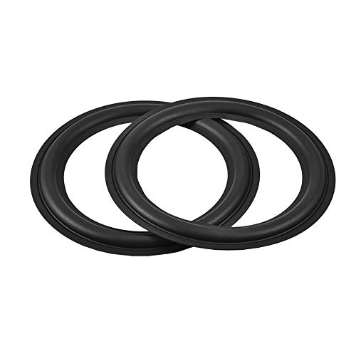 2 anillos de goma perforados con borde de espuma para altavoces o bricolaje (8 pulgadas)