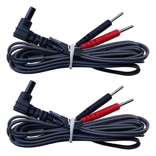 2 Cables de conexión jack 2mm para electrodos para TENS y EMS - calidad axión 2 Cables de conexión jack 2mm para electrodos para TENS y EMS - calidad axión
