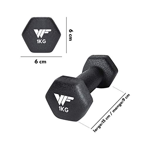 2 Mancuernas Neopreno 1KG | Entrenamiento en casa | Resistentes Agua