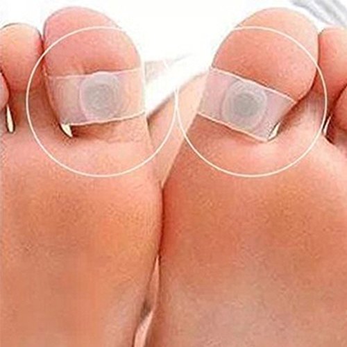 2 masajeadores de pies Vap26, anillo magnético para los dedos, pérdida de peso, anillo de silicona para adelgazar, masajeador magnético para pies, aumenta el metabolismo, Blanco, Tamaño libre
