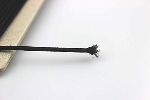 2 mm 25m Cordón Elástico Hilo de Nylon de Rebordear Tela Hilo para Cuentas Pelo y Manualidad(2 mm, Negro) goma 601 (blanco(2mm))