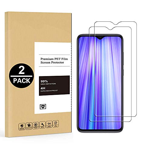 [2 Pack] Protector de Pantalla para Xiaomi Redmi Note 8 Pro, Cristal Templado [2.5D Borde Redondo] [9H Dureza] [Alta Definicion] [0.33mm] Screen Guard Tempered Glass Película Protectora Sin Burbujas