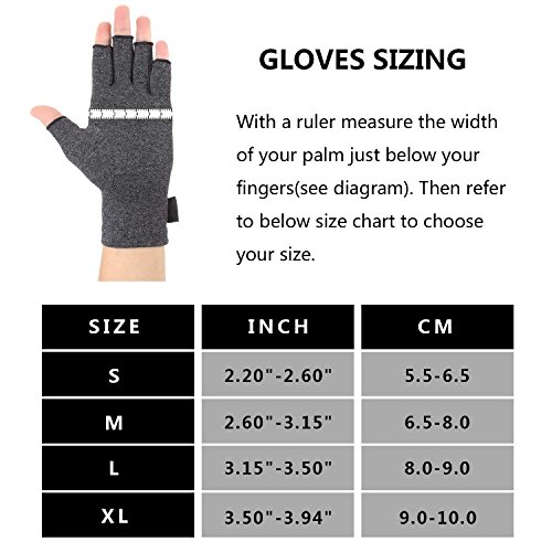 2 pares de guantes de artritis, guantes de compresión de apoyo y calor para manos, alivian el dolor de la reumatoide, la osteoartritis, el RSI, el túnel carpiano, la tendinitis 2 pares de guantes de artritis, guantes de compresión de apoyo y calor para manos, alivian el dolor de la reumatoide, la osteoartritis, el RSI, el túnel carpiano, la tendinitis