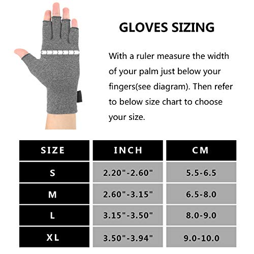 2 pares de guantes de artritis, guantes de compresión de apoyo y calor para manos, alivian el dolor de la reumatoide, la osteoartritis, el RSI, el túnel carpiano, la tendinitis 2 pares de guantes de artritis, guantes de compresión de apoyo y calor para manos, alivian el dolor de la reumatoide, la osteoartritis, el RSI, el túnel carpiano, la tendinitis